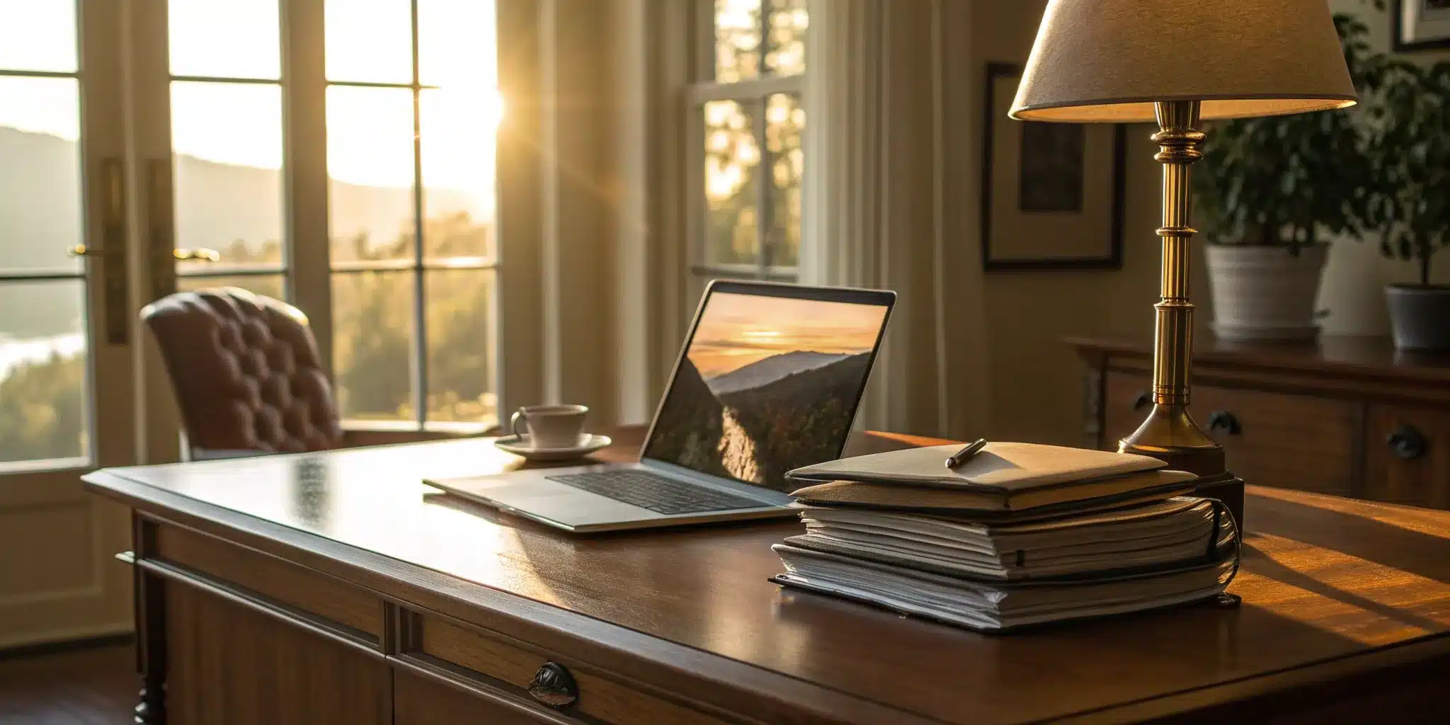 Laptop and legal documents on a desk for researching affordable probate lawyers.