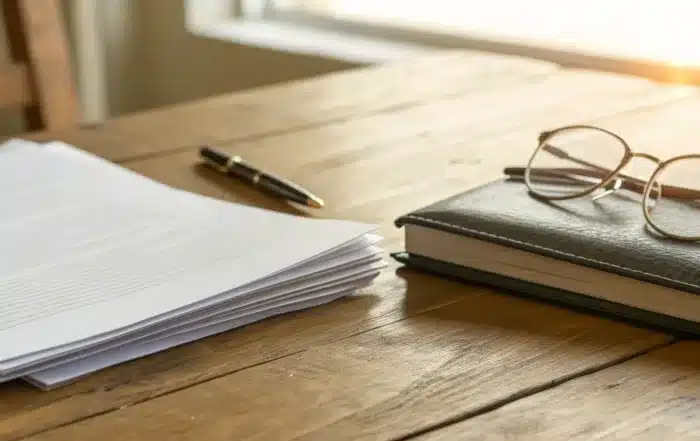 A last will and testament being reviewed to see if probate is necessary.