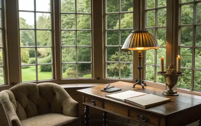 Open trust documents on a desk outlining the rules for a beneficiary.