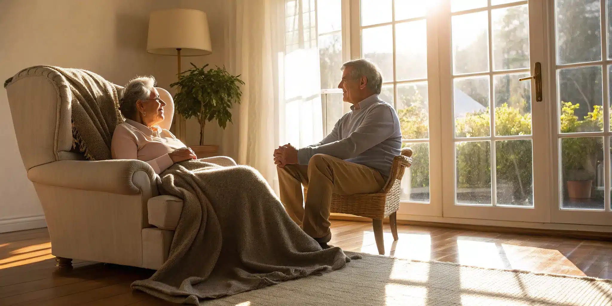 Elderly parents considering their options for a power of attorney.