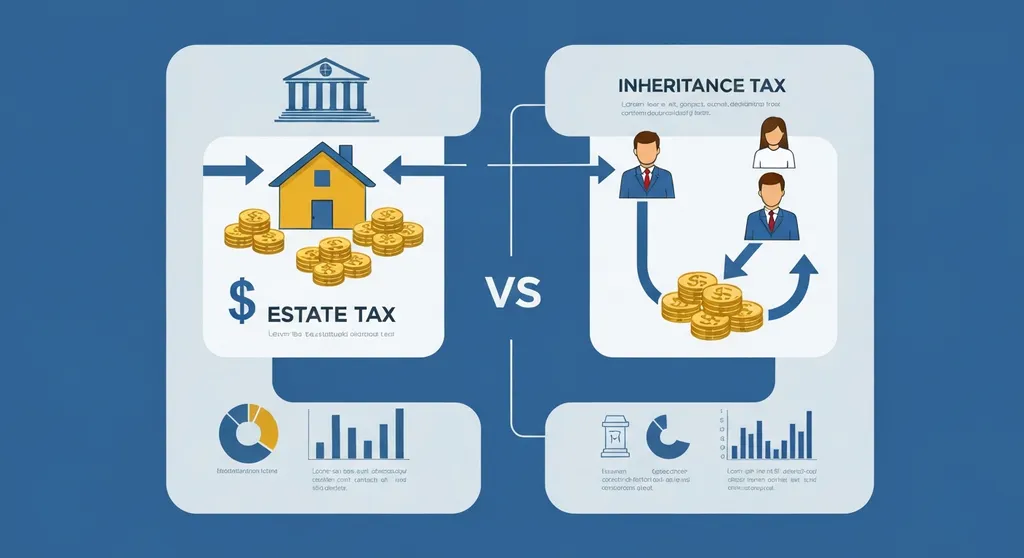 Estate tax vs inheritance tax comparison infographic