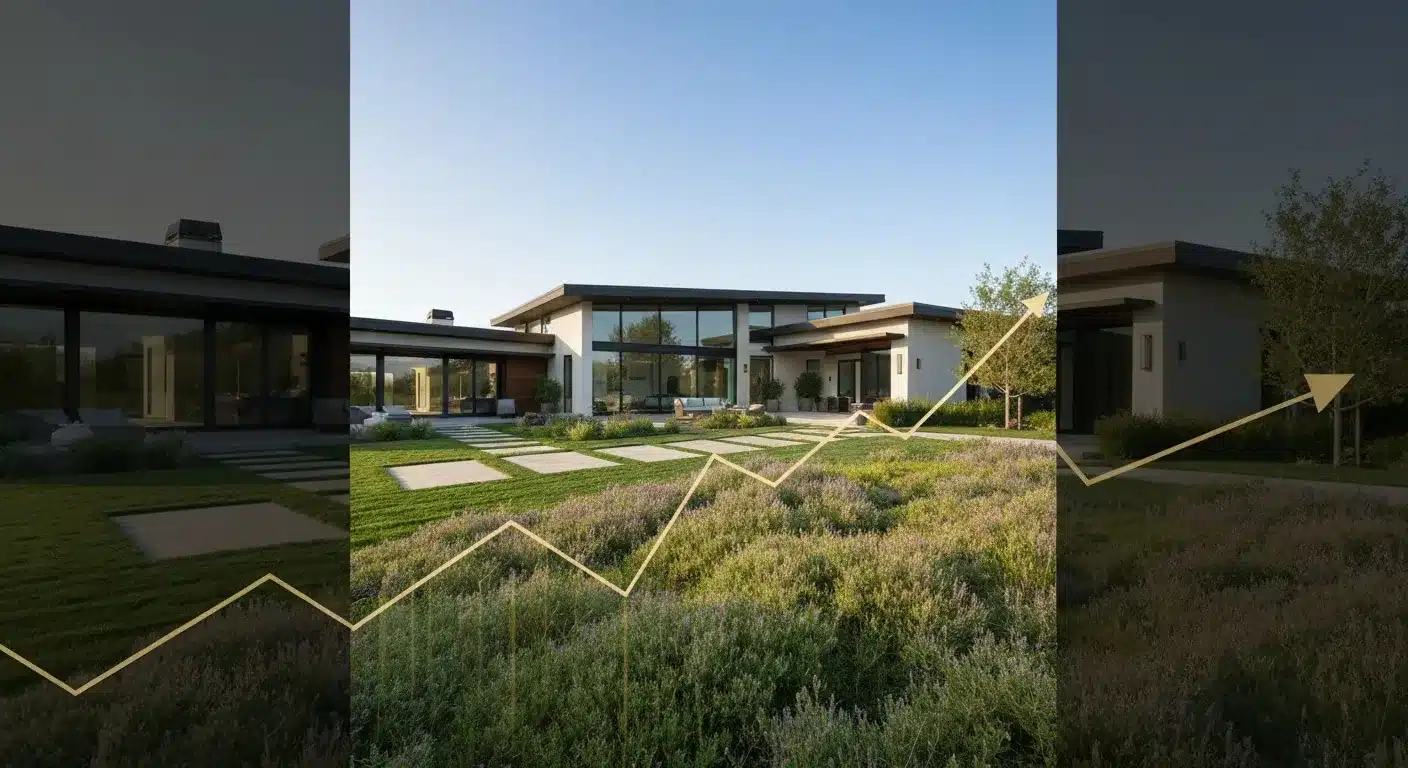 Step-up in basis illustration showing property value appreciation in California