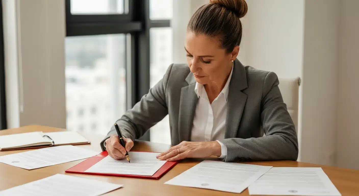 Professional signing estate planning trust documents to avoid California probate