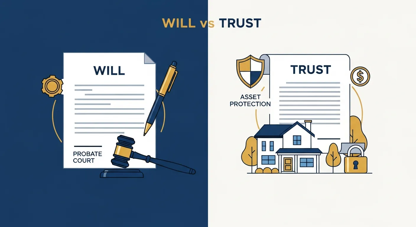 Will vs trust comparison for California estate planning