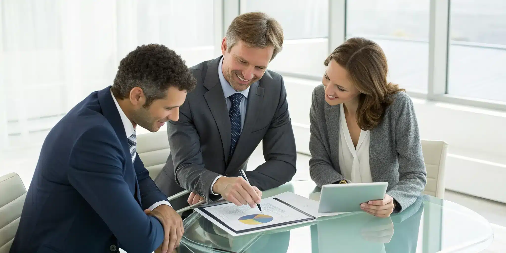 A beneficiary of a trust reviewing their rights and financial documents with a professional.