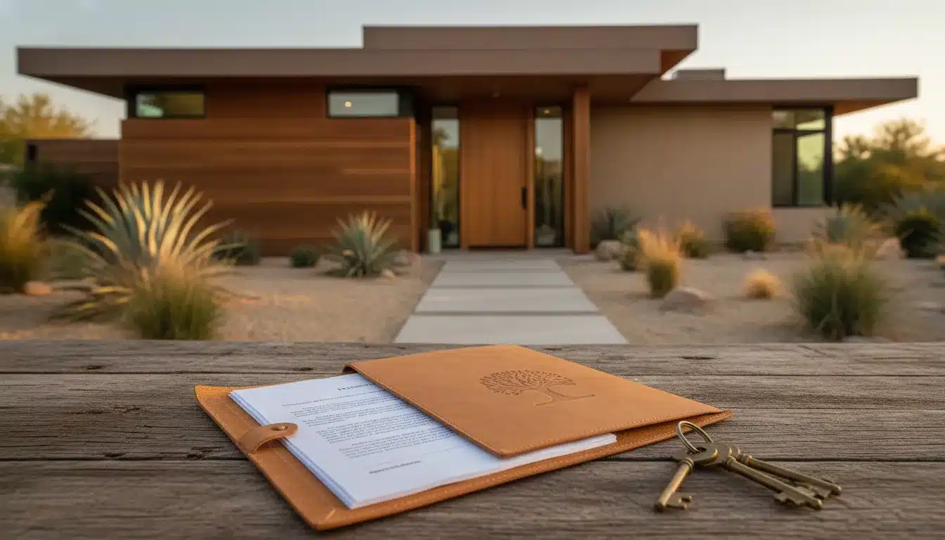 estate-planning-for-rental-property-owners-california-819280 California rental home with estate planning documents and keys