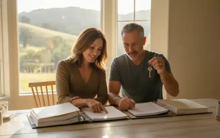 California couple reviewing estate planning for unmarried couples documents