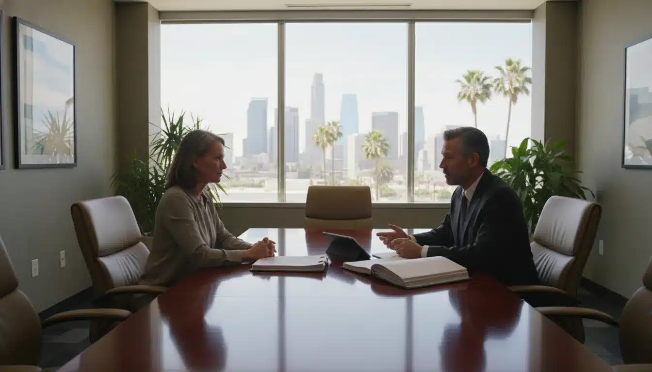California beneficiary reviewing estate administration documents
