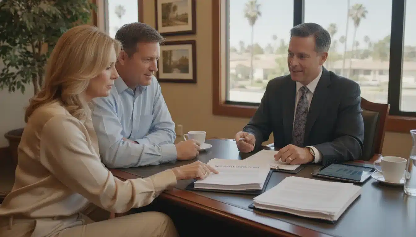 California couple meeting with banker to review trust documents