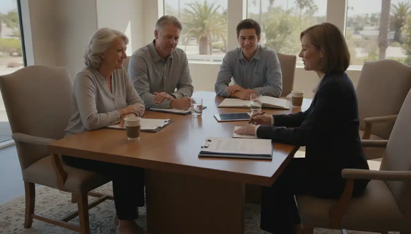 California family meeting with an estate planning attorney about a special needs trust