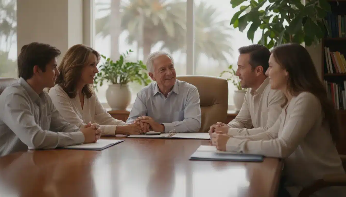 California family meeting with an estate planning attorney about inheritance