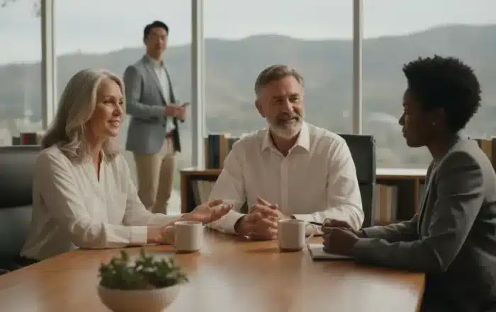 California family meeting with an estate planning attorney about charitable trust planning