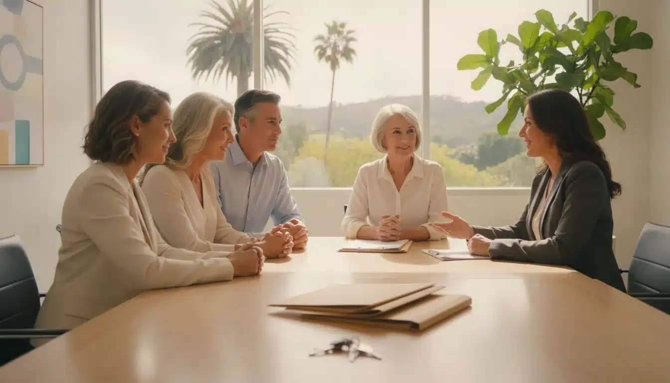 California family meeting with an estate planning attorney