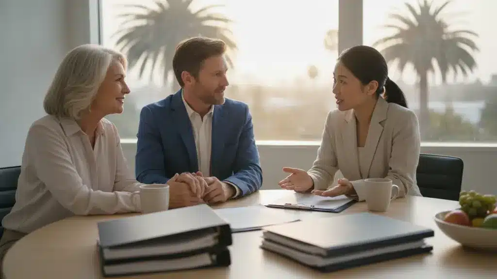 trustee-vs-successor-trustee-what-is-the-difference-693698 California family meeting with an estate planning attorney about trustee responsibilities