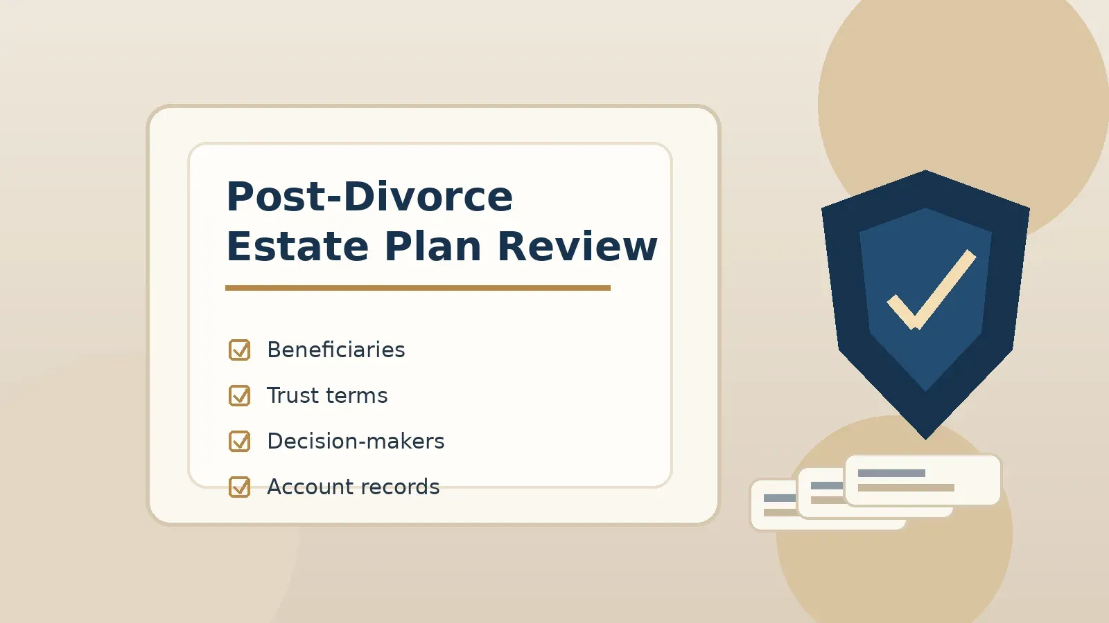 Post-divorce estate plan review checklist for California families