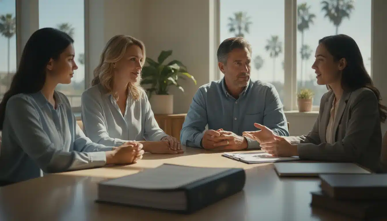 Family meeting with an estate attorney about trust planning