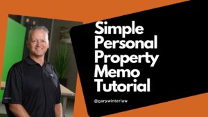 Simple personal property memo tutorial graphic.