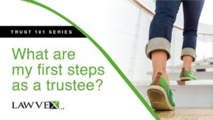 What are my first steps as a trustee graphic.