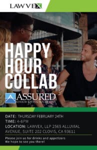 Happy hour collab advertisement.