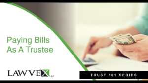 Paying bills as a trustee graphic.
