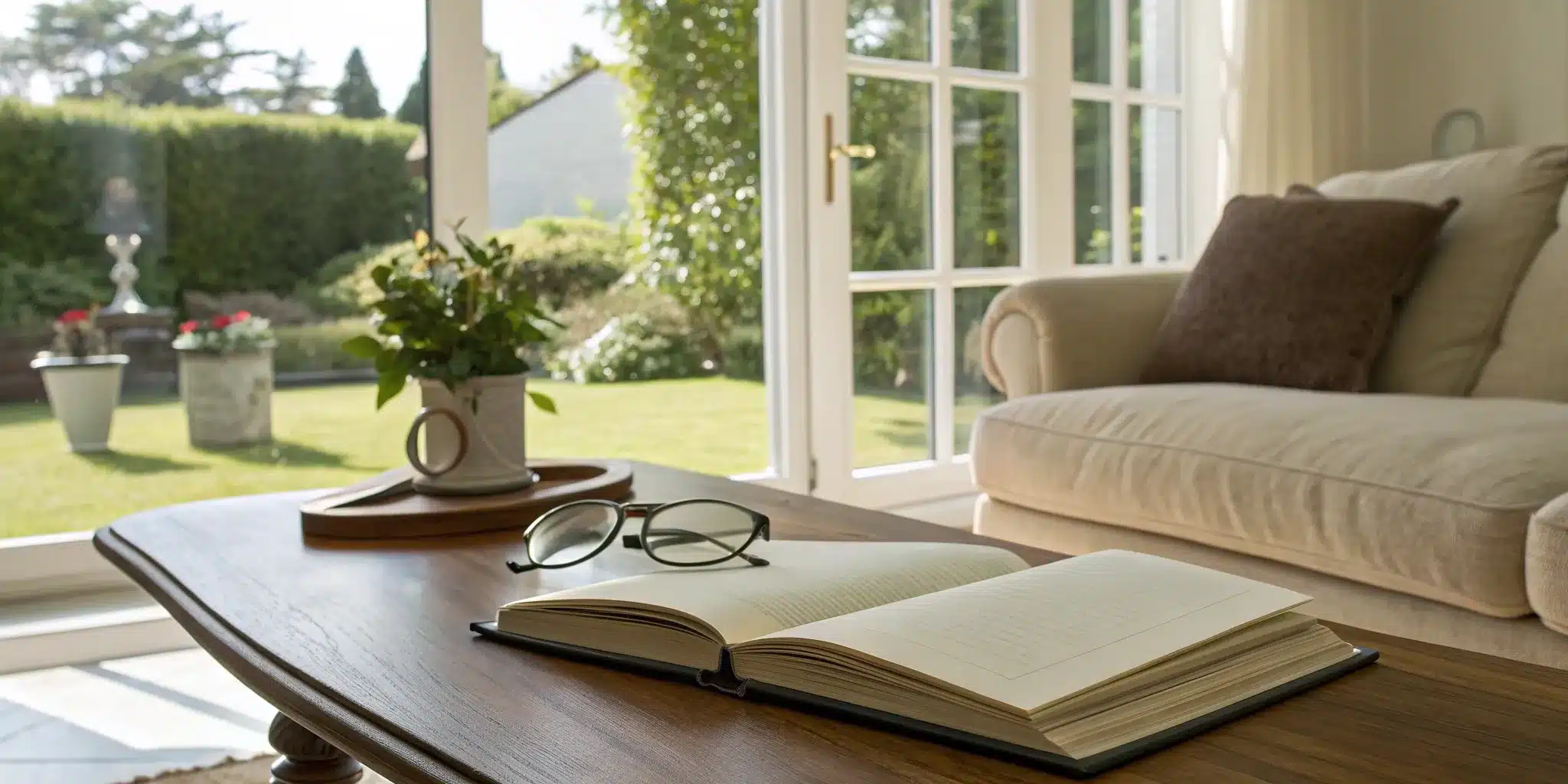 An open book and glasses on a table, detailing a trustee's fiduciary duty.