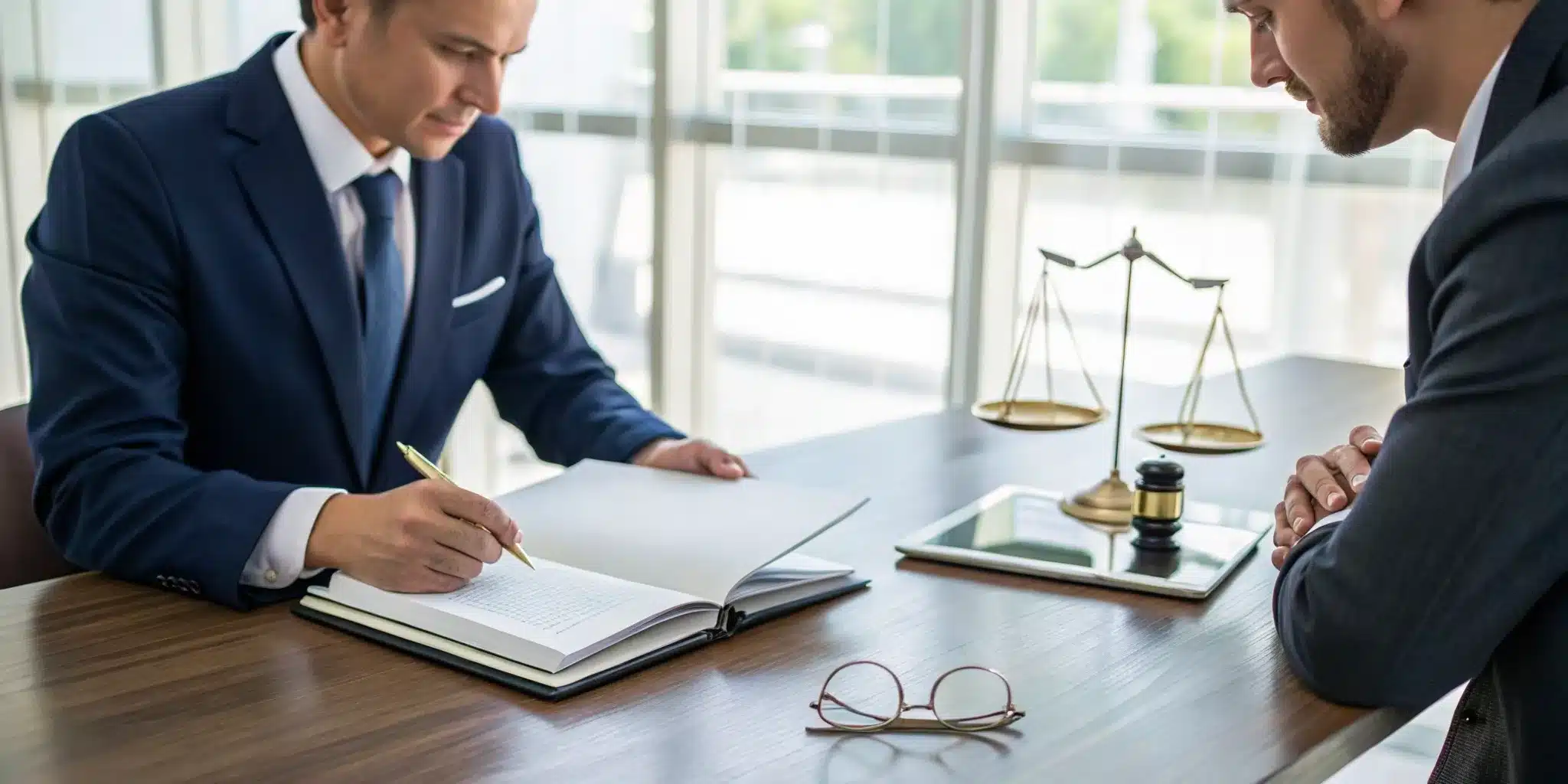 A client asking a lawyer questions about an irrevocable trust.