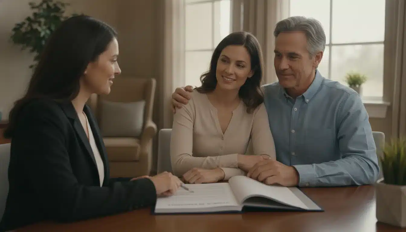 Family discussing estate planning for beneficiary with addiction
