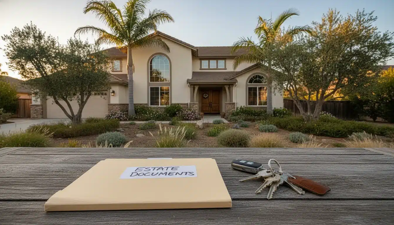 California family reviewing steps for selling a house in probate